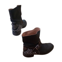 Twin Set Simona Barbieri Black leather ankle boots