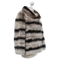 Armani Collezioni Fur jacket in grey / brown