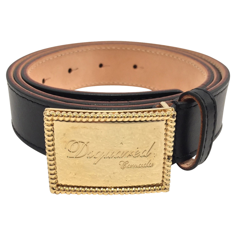 Dsquared2 Black leather belt