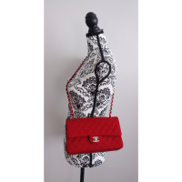 Chanel Flap Bag en Jersey en Rouge