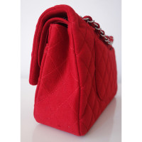 Chanel Flap Bag aus Jersey in Rot