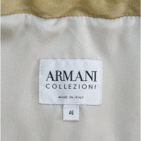 Armani Collezioni Jacke/Mantel aus Wildleder in Beige