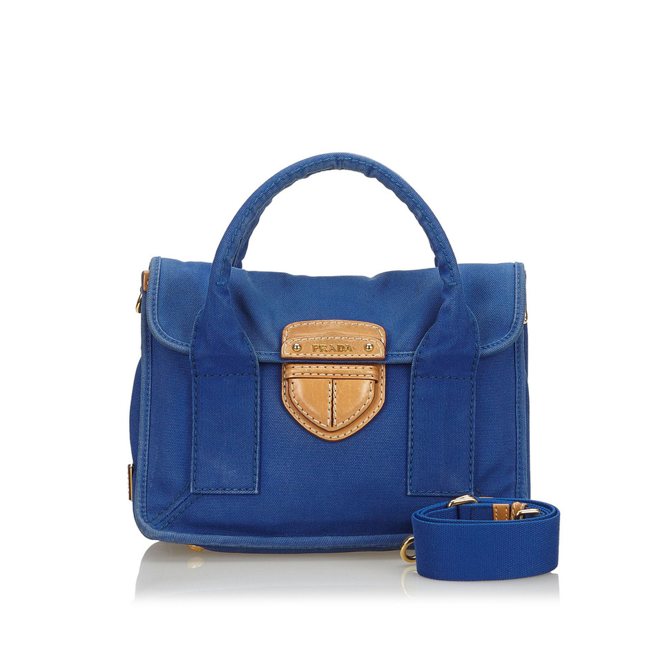 Prada Handtasche aus Canvas in Blau