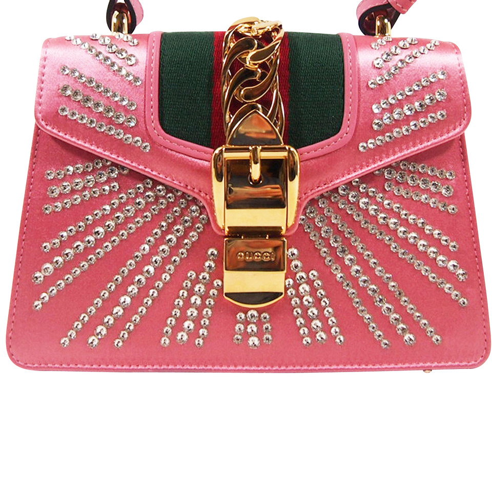 Gucci Sylvie Bag en Cuir en Rose/pink