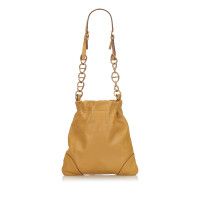 Prada Schoudertas Leer in Beige