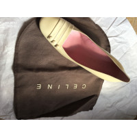 Céline Sandals Patent leather in Cream