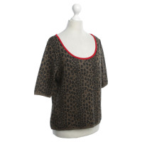 Fendi Short sleeve sweater with Leo pattern