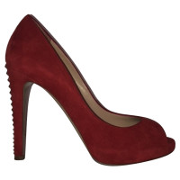 Valentino Garavani Pumps/Peeptoes aus Wildleder in Rot