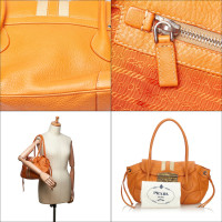 Prada Shoulder bag Leather in Orange