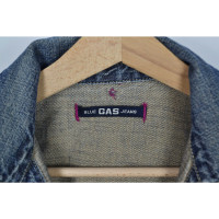 Gas Jacke/Mantel aus Baumwolle in Blau