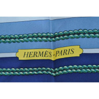 Hermès Carré 90x90 aus Seide in Blau