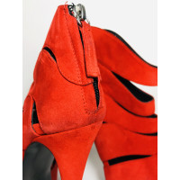 Giuseppe Zanotti Pumps/Peeptoes aus Wildleder in Rot