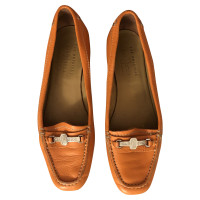Car Shoe Slipper/Ballerinas aus Leder in Orange