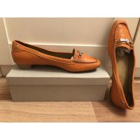 Car Shoe Slipper/Ballerinas aus Leder in Orange