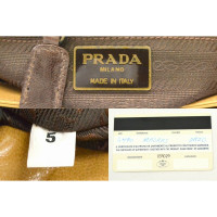 Prada Schoudertas Leer in Beige