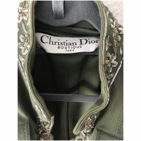 Christian Dior Jacke/Mantel aus Baumwolle in Oliv