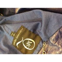 Alexander McQueen Jacke/Mantel aus Leder in Blau