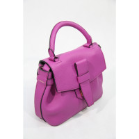 Lancel Schoudertas Leer in Fuchsia