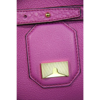 Lancel Schoudertas Leer in Fuchsia