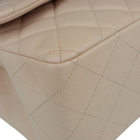 Chanel Classic Flap Bag Jumbo Leer in Huidskleur