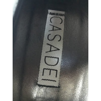 Casadei Pumps/Peeptoes aus Leder in Schwarz