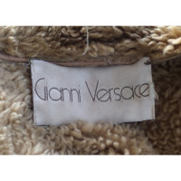 Gianni Versace Jacke/Mantel aus Leder in Braun