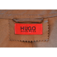 Hugo Boss Giacca/Cappotto in Pelle in Ocra