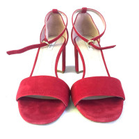 Massimo Dutti Sandals Suede in Red