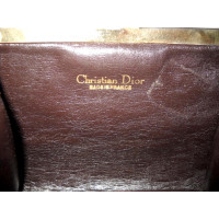 Christian Dior Täschchen/Portemonnaie aus Canvas in Braun