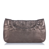 Salvatore Ferragamo Clutch Bag Leather in Brown