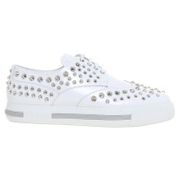 Prada Sneaker in white with rivets