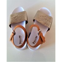 Pollini Sandals Leather in Gold
