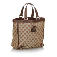 Gucci Tote bag in Tela in Marrone