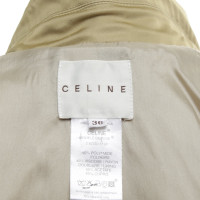 Céline Satin coat in beige / green