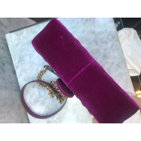 Gucci GG Marmont Velvet Shoulder Bag in Fucsia