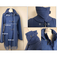 Ermanno Scervino Jacket/Coat Wool in Blue