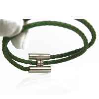 Hermès Armreif/Armband aus Leder in Grün
