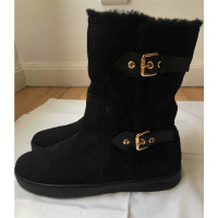 Louis Vuitton Boots Suede in Black