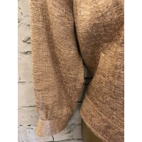 Reiss Jacke/Mantel aus Baumwolle in Gold