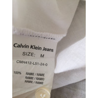 Calvin Klein Oberteil aus Leinen in Weiß