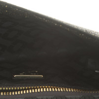 Diane Von Furstenberg clutch in nero / oro