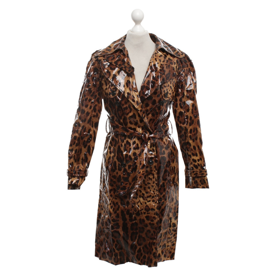 Dolce & Gabbana Raincoat with leopard print