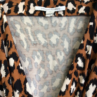 Diane Von Furstenberg Vestito a portafoglio stampa leopardo