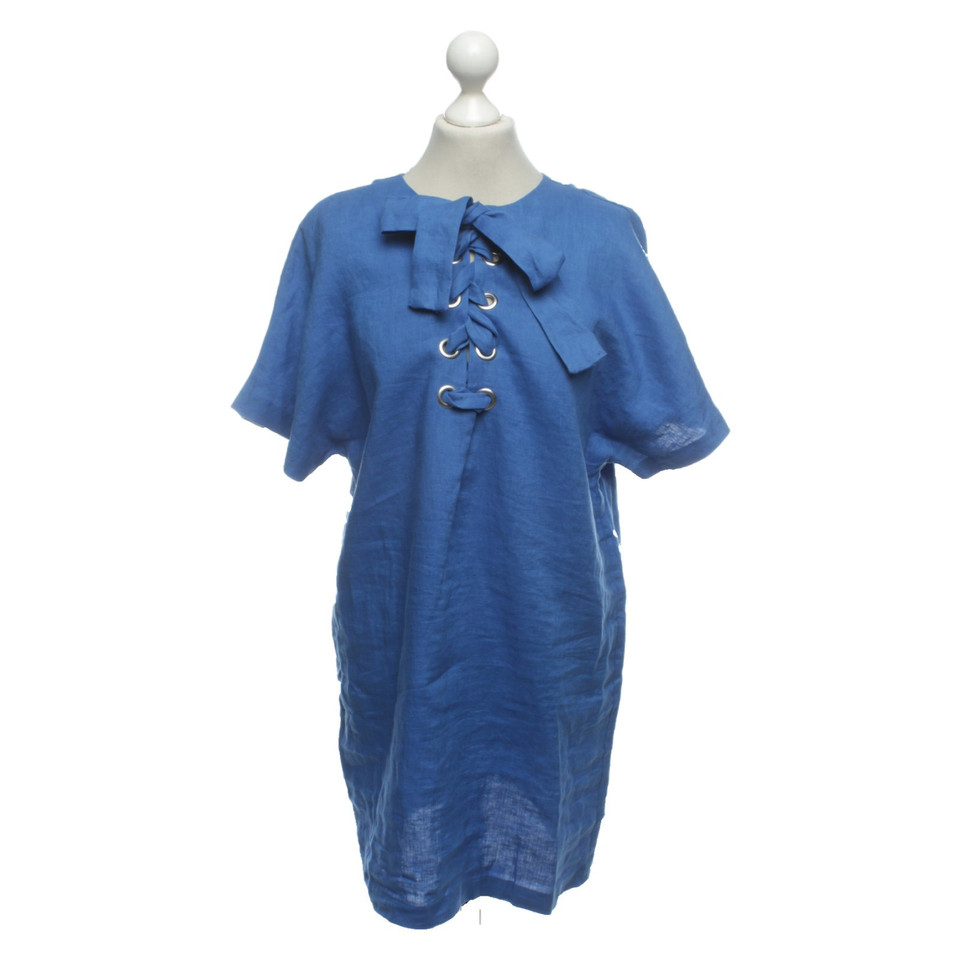 Mara Hoffman Kleid aus Leinen in Blau