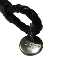 Bottega Veneta Leather bracelet with silver pendant
