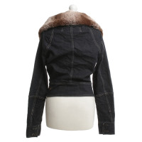 Hugo Boss Jeans jacket with woven fur