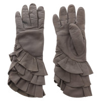 Diane Von Furstenberg Handschuhe aus Leder in Grau