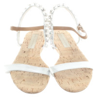 Stella McCartney Silberfarbene Sandalen