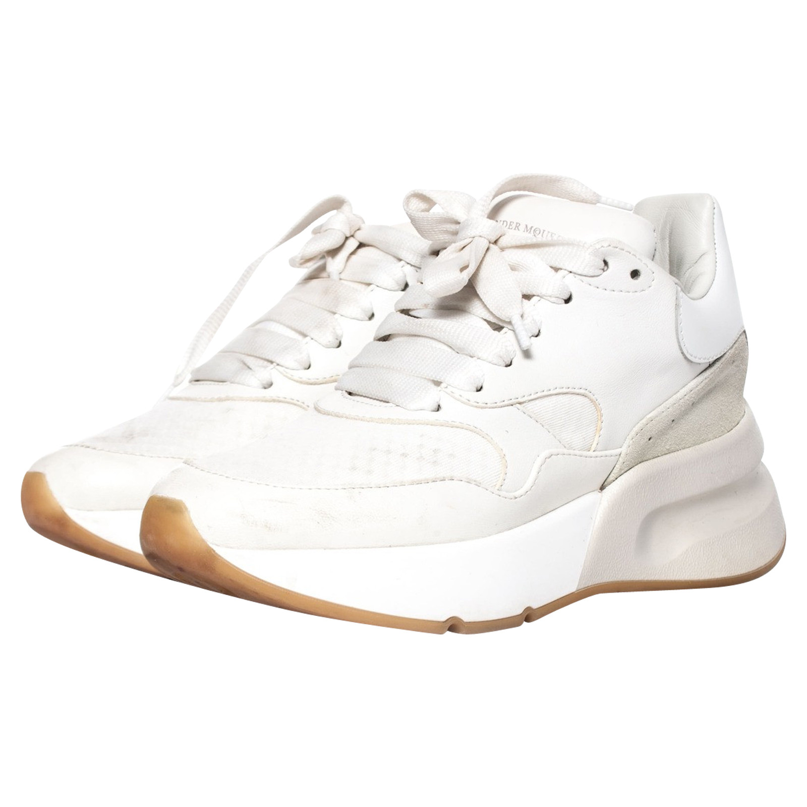 Alexander McQueen Trainers Leather in White - Second Hand Alexander McQueen  Trainers Leather in White buy used for 235€ (4697863)