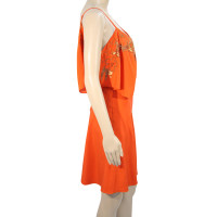 Karen Millen zijden jurk in oranje